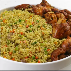 Fried rice and fried chicken
